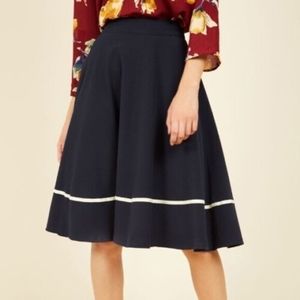 Modcloth Navy Midi Skirt